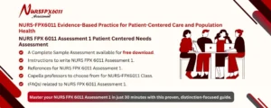 NURS FPX 6011 Assessment 1 Patient Centered Needs Assessment